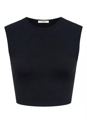 12 STOREEZ sleeveless round-neck top - Black