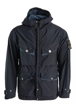 Stone Island hooded flap-pocket jacket - Blue