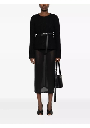 Jil Sander ribbed wool-mohair blend sweater - Black