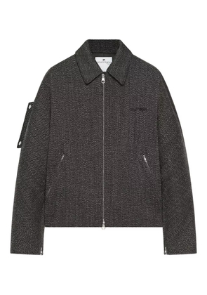 Courrèges textured zip-up jacket - Grey