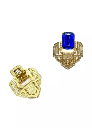 Jennifer Gibson Jewellery 2000s rhinestone earrings - Gold