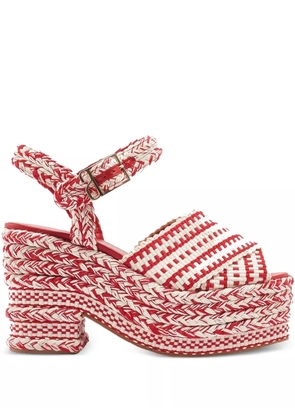 antolina 90mm Brenda braided-sole platform sandals - Red