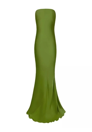 Alejandra Alonso Rojas bow-detail strapless gown - Green