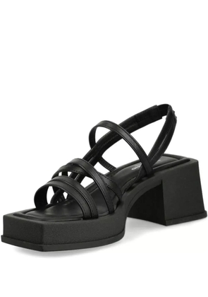 VAGABOND 67mm platform crisscross sandals - Black