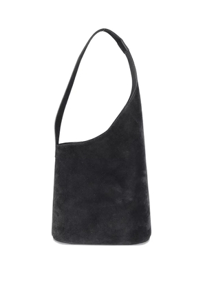 Aesther Ekme Lune suede-curved tote bag - Black