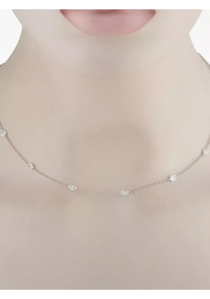 LB Exclusive 18K white gold diamond station necklace