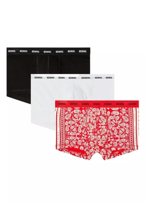 Diesel Damien logo-waistband boxers (pack of three) - Red