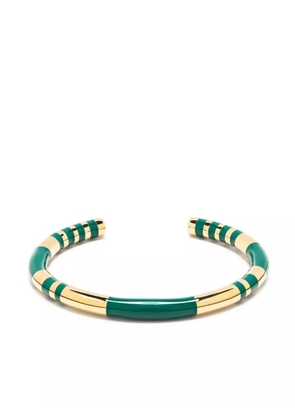 Aurelie Bidermann enamelled-design open-back bangle - Gold