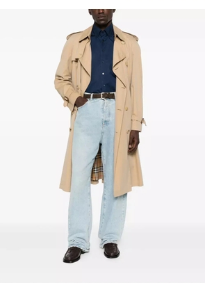 ETRO logo-embroidered button-down shirt - Blue