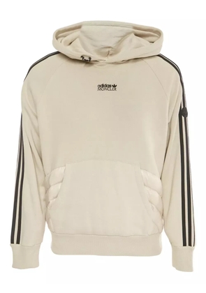 Moncler Vintage 2024 x Adidas striped-trim hoodie - Grey