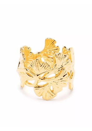 Aurelie Bidermann Tangerine leaf-detail ring - Gold