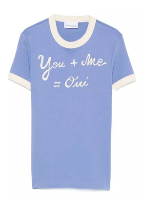 Maison Labiche embroidered-detail cotton T-shirt - Blue