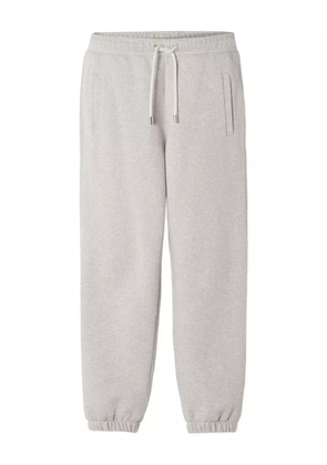 Lanvin embroidered-logo trousers - Grey