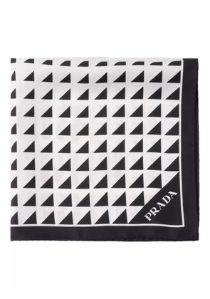 Prada printed silk scarf - Black