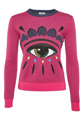 Kenzo Pre-Owned eye-detail knit sweater - Pink