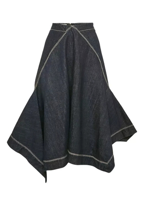 Marni Pre-Owned contrast-stitching assymetrical skirt - Blue