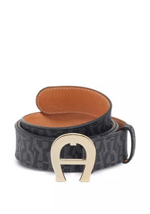 Aigner Vintage monogram-pattern belt - Grey