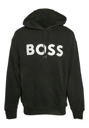 BOSS logo cotton hoodie - Black