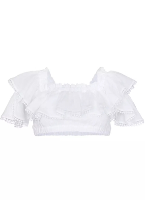 Charo Ruiz Ibiza Cata off-shoulder crop top - White