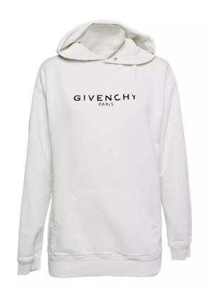 Givenchy Pre-Owned cotton knit logo hoodie - White
