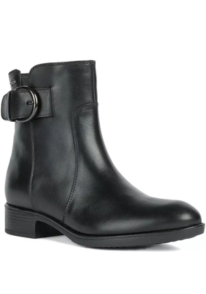 Geox buckle-fastening leather boots - Black