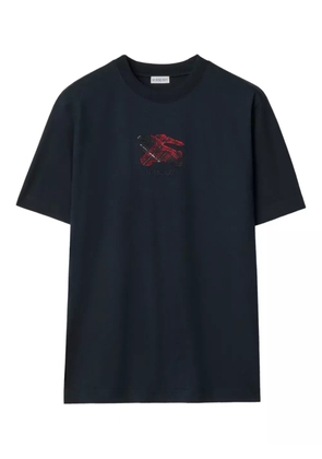 Burberry embroidered cotton T-shirt - Blue