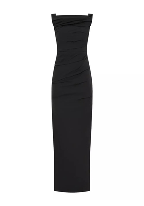 Rachel Gilbert Camille draped cut-out gown - Black