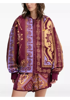 adidas patterned bomber jacket - Red