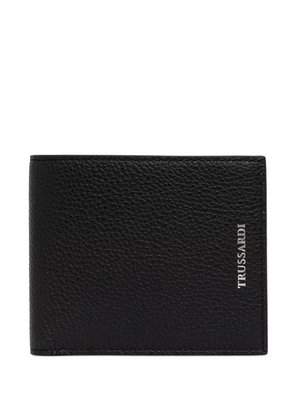 Trussardi Cartera leather logo bi-fold wallet - Black