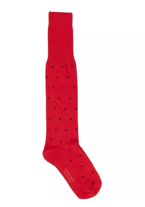 alto milano polka-dot socks - Red