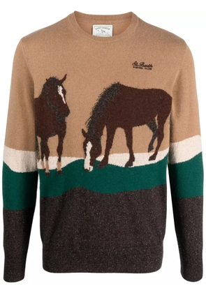 MC2 Saint Barth Donegal Riding crew neck jumper - Brown