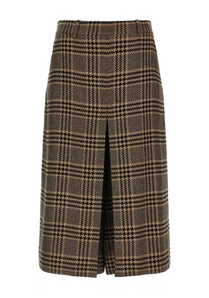Saint Laurent Prince of Wales check trousers - Brown