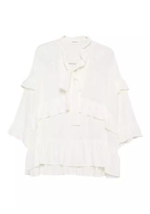 P.A.R.O.S.H. ruffled silk blouse - White