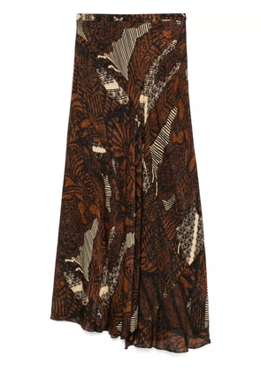 Mes Demoiselles Anchor midi skirt - Brown