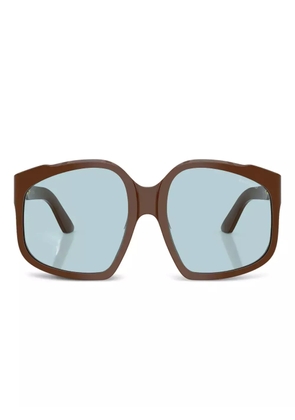 Miu Miu Eyewear MUA07S geometric-frame sunglasses - Brown