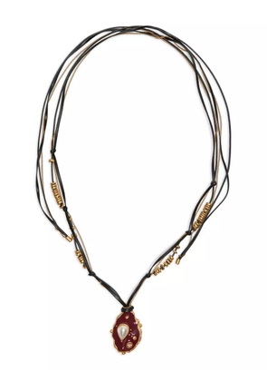 MALIPARMI leather-cord necklace - Red