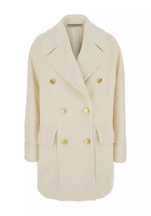 Tagliatore double-breasted coat - White