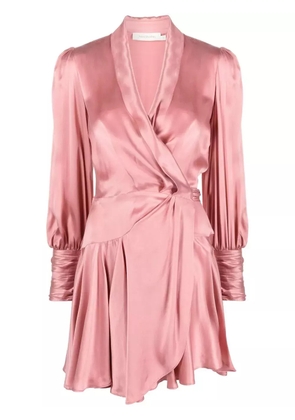 ZIMMERMANN silk wrap minidress - Pink