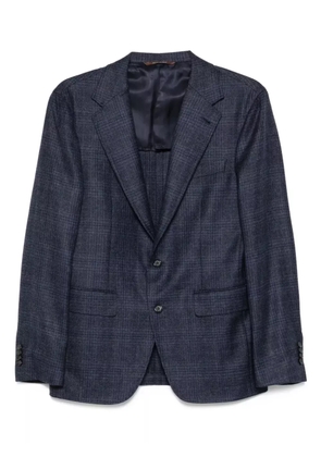 Canali checked wool jacket - Blue