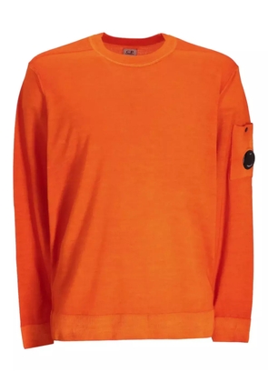 C.P. Company lens-detail crew-neck sweater - Orange