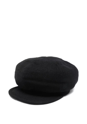 Yohji Yamamoto wool flat-top cap - Black