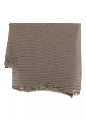 Issey Miyake pleated silk scarf - Green