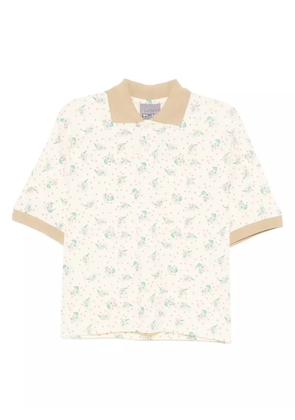 Ashley Williams bunny-print polo shirt - Neutrals