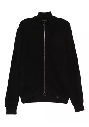 Paul & Shark ribbed zip-up sweater - Black