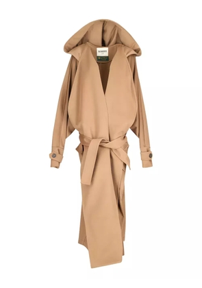 BATAKOVIC Belgrade hooded belted coat - Neutrals