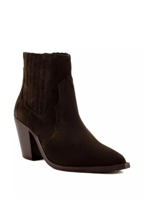 Julie Dee 70mm pointed-toe suede boots - Brown