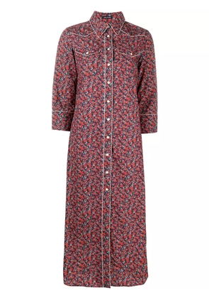 R13 floral shirt dress - Blue