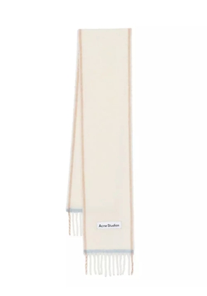 Acne Studios fringed scarf - White