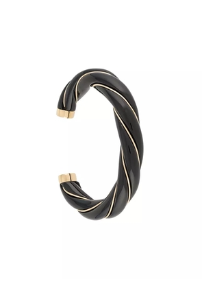 Aurelie Bidermann Diana enamelled twisted cuff - Black
