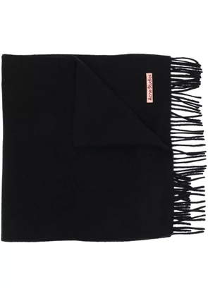 Acne Studios fringed wool scarf - Black